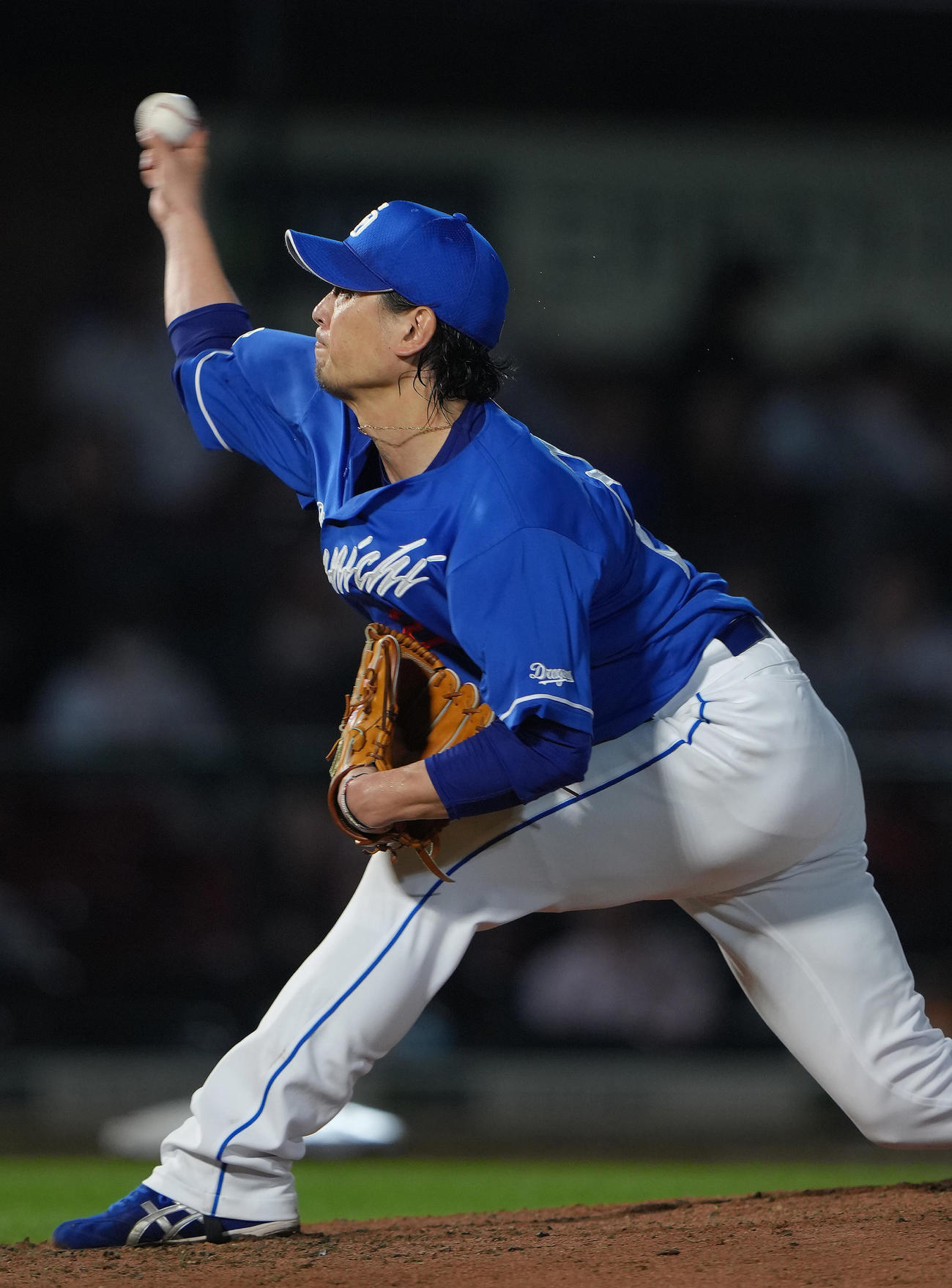 楽天対中日　中日先発の涌井（撮影・足立雅史）