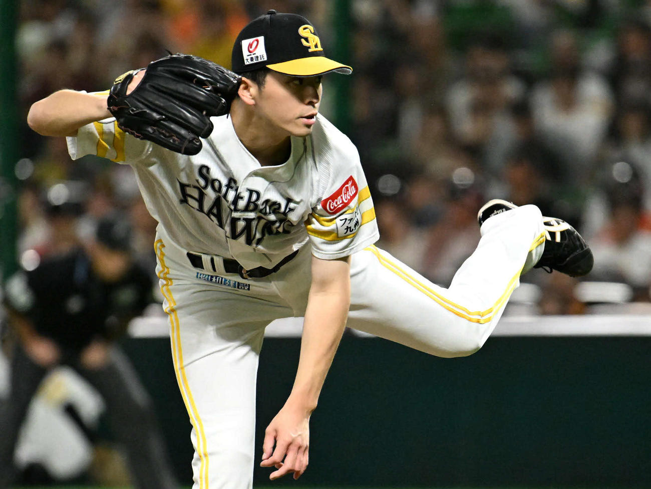 ソフトバンク対巨人　ソフトバンク先発・大関（撮影・林敢治）