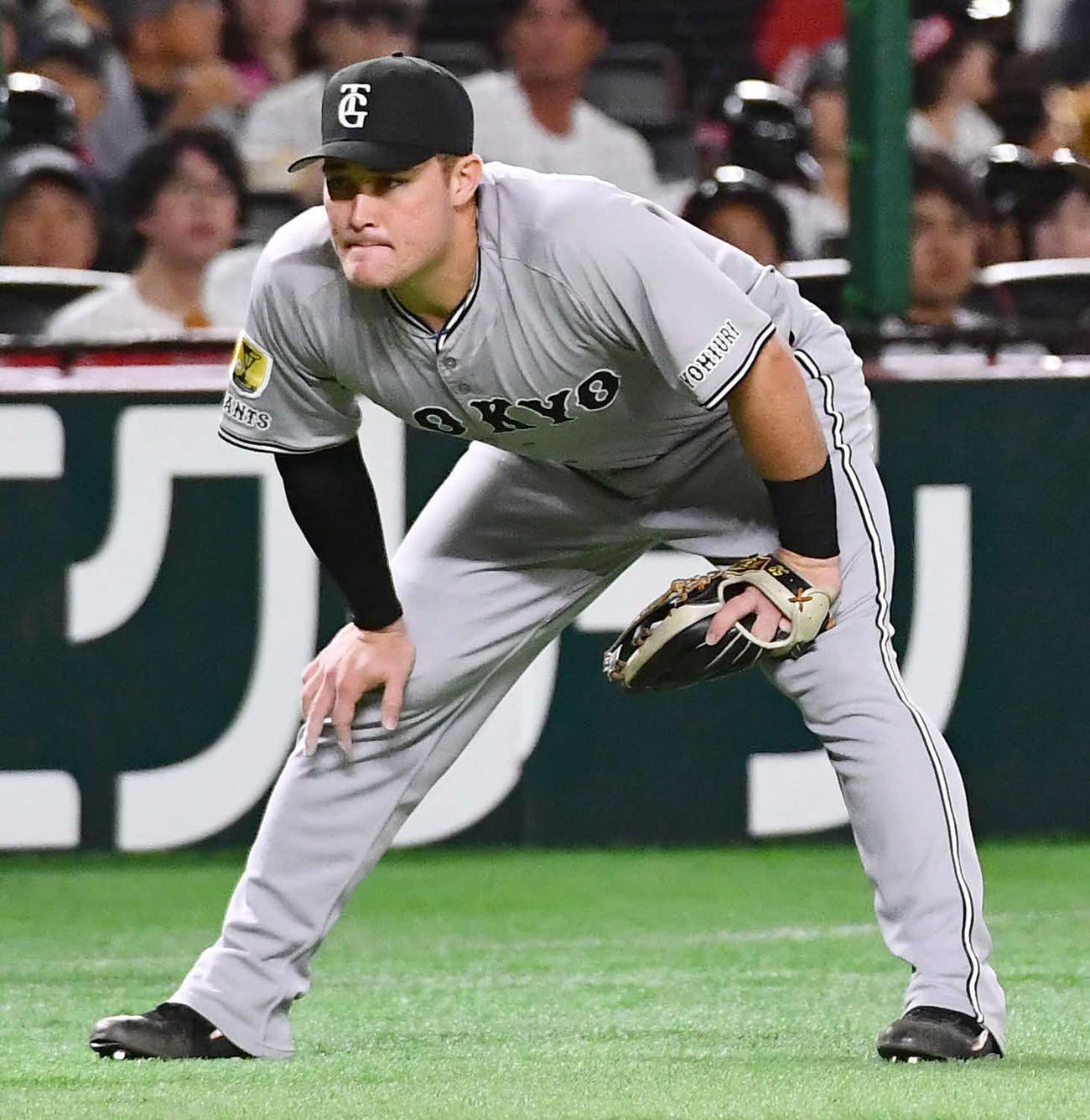 ソフトバンク対巨人　1回裏、三塁の守備につくリチャード（撮影・岩下翔太）