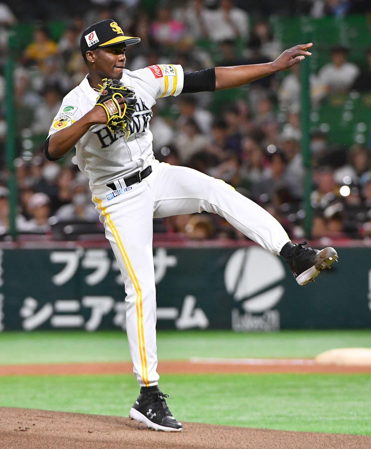 ソフトバンク対DeNA　ソフトバンク先発のモイネロ（撮影・岩下翔太）