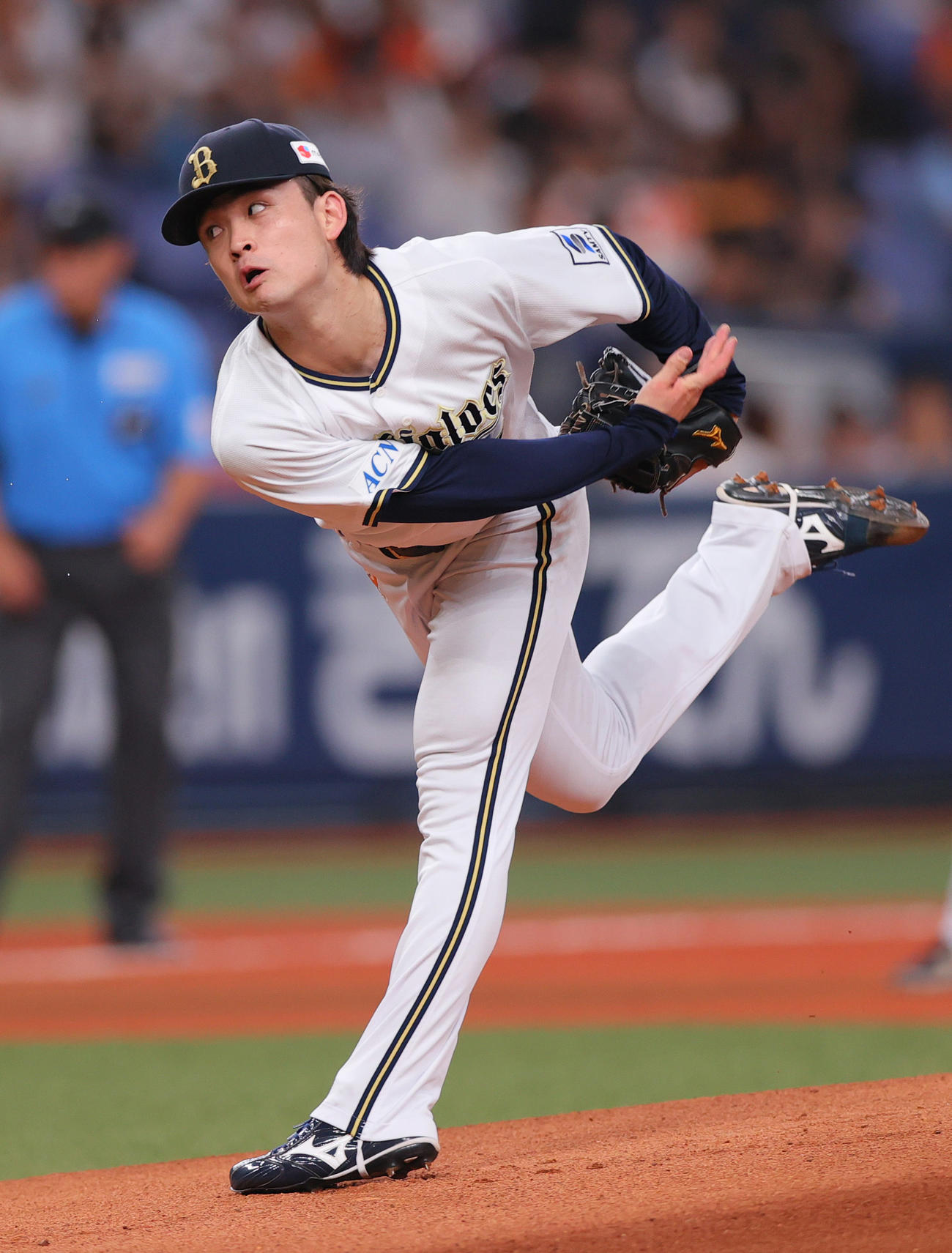 オリックス対巨人　オリックス先発の寺西（撮影・上山淳一）