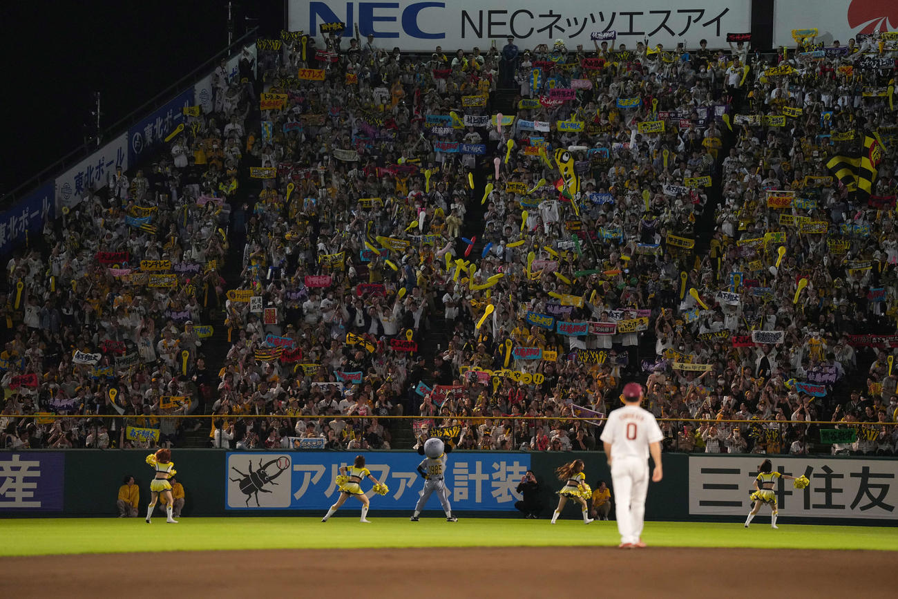 楽天対阪神　盛り上がる阪神ファン（撮影・井上学）