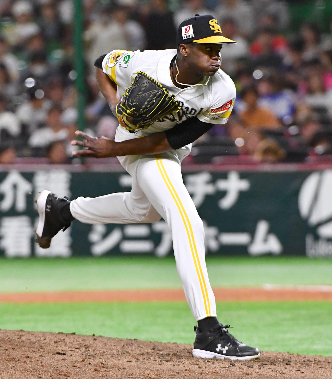 ソフトバンク対DeNA　ソフトバンク先発のモイネロ（撮影・岩下翔太）