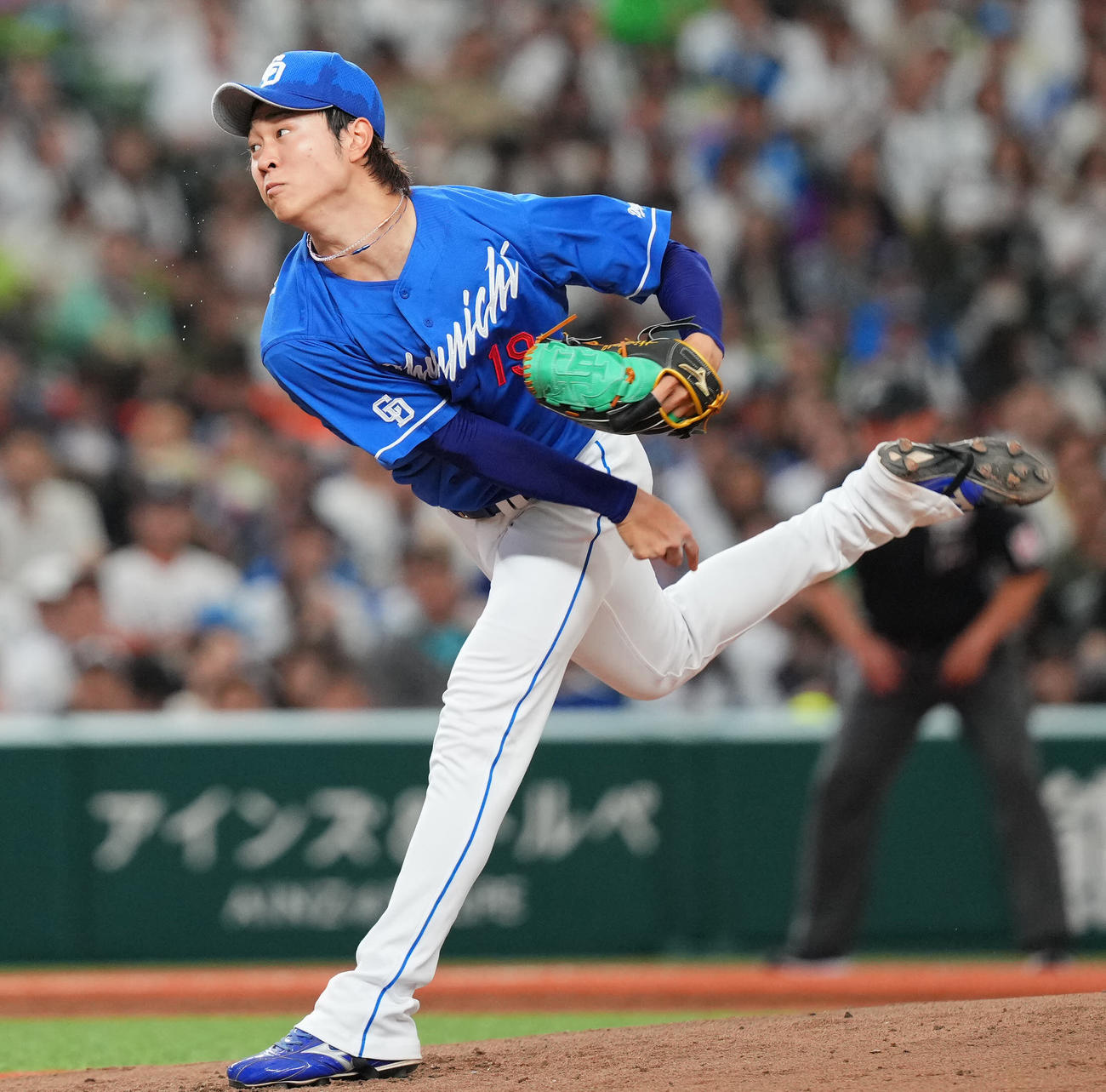 西武対中日　力投する中日先発の高橋宏（撮影・垰建太）