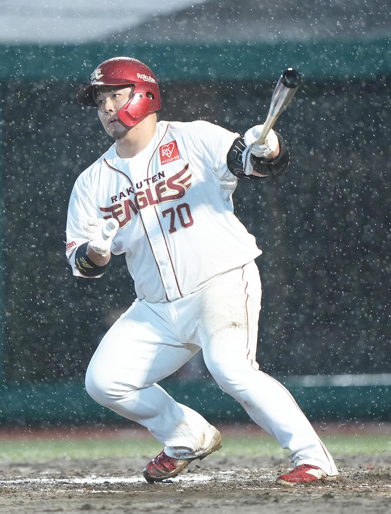 楽天対阪神　10回裏楽天2死一、二塁、石原はサヨナラ打を放つ（撮影・足立雅史）