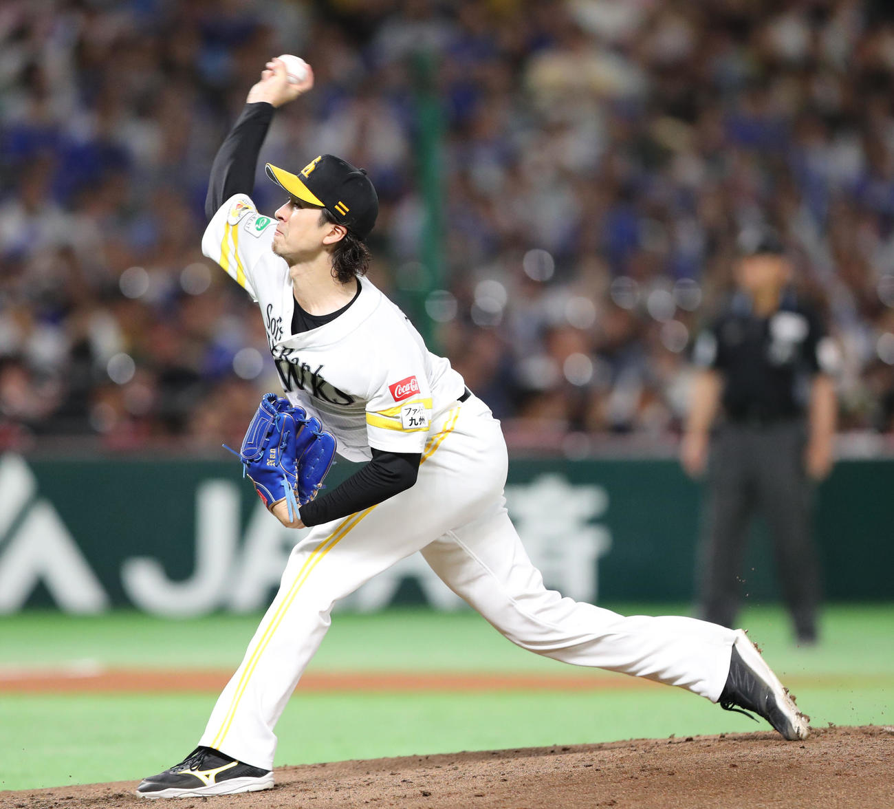 ソフトバンク対DeNA　先発・上沢（撮影・梅根麻紀）