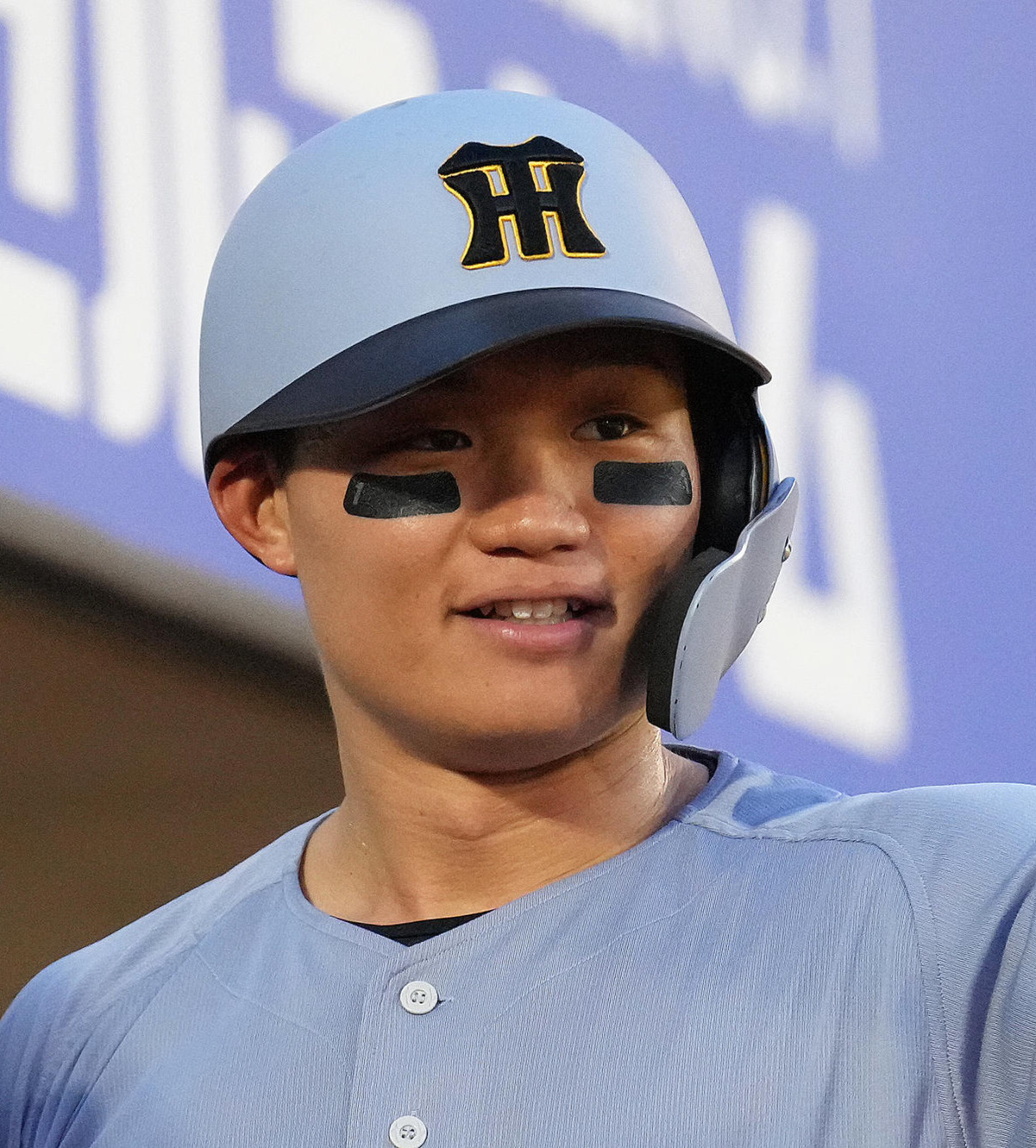 阪神森下翔太（撮影・足立雅史）