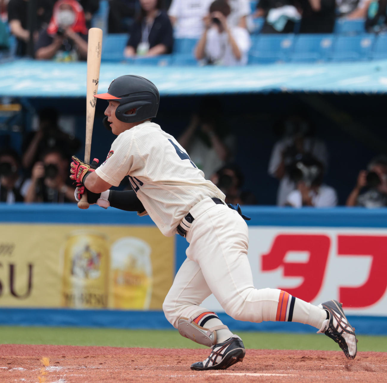 東北福祉大対福井工大　3回表東北福祉大2死一、三塁、小山は右前に適時打を放つ（撮影・柴田隆二）
