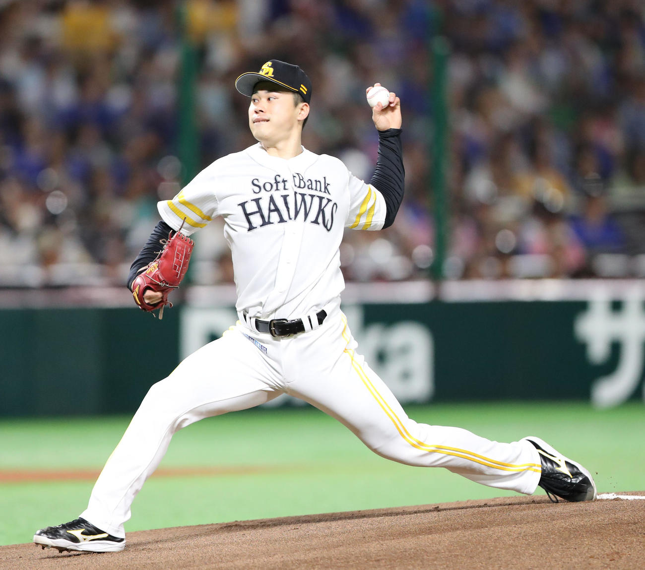 ソフトバンク対DeNA　先発・松本晴（撮影・梅根麻紀）