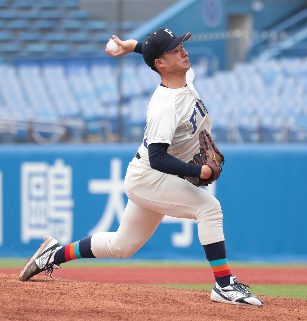 東北福祉大対福井工大　先発した福井工大・藤川（撮影・柴田隆二）
