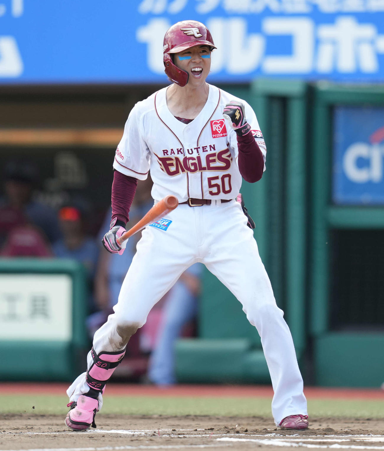 楽天対阪神　10回裏楽天1死、四球を選ぶ武藤（撮影・井上学）