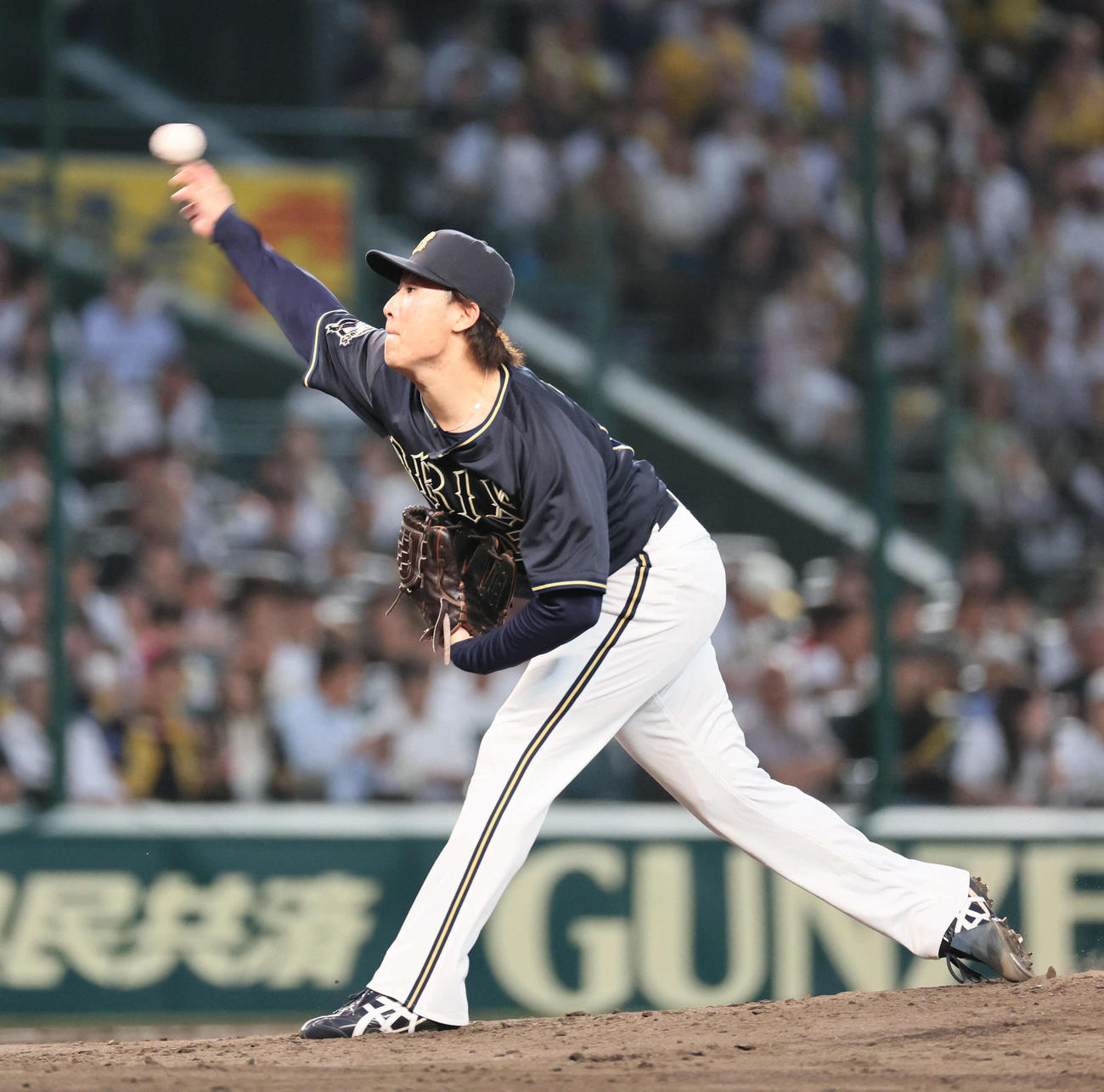 6日　阪神対オリックス　オリックス先発の東は6回まで1安打無失点と好投する