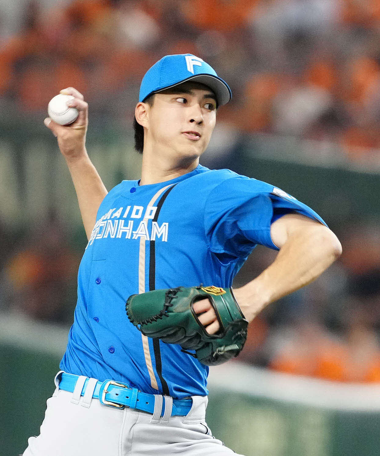 巨人対日本ハム　日本ハム先発の達（撮影・江口和貴）