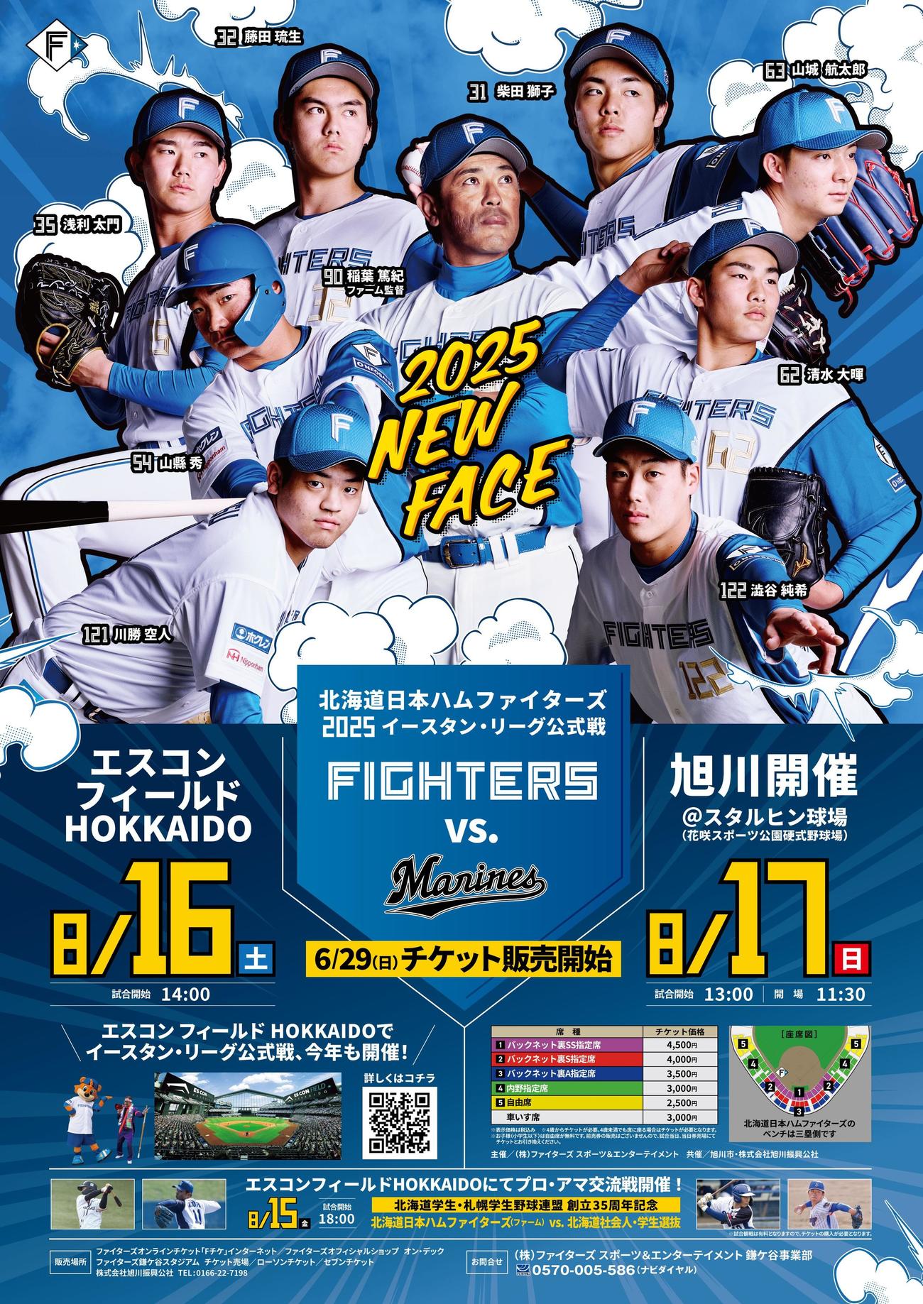 日本ハムが8月の北海道でファーム道内試合を開催