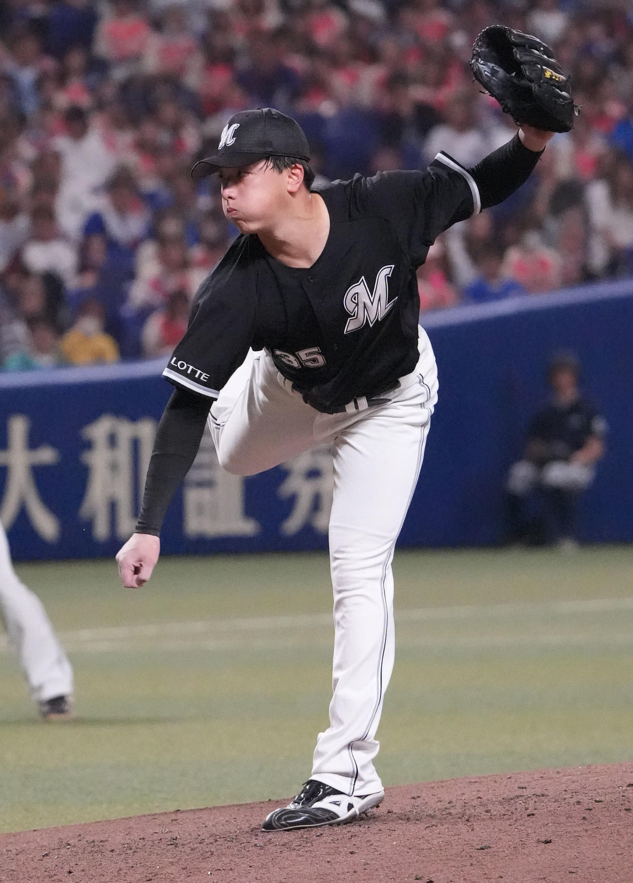 ロッテ田中晴也（2025年6月7日撮影）