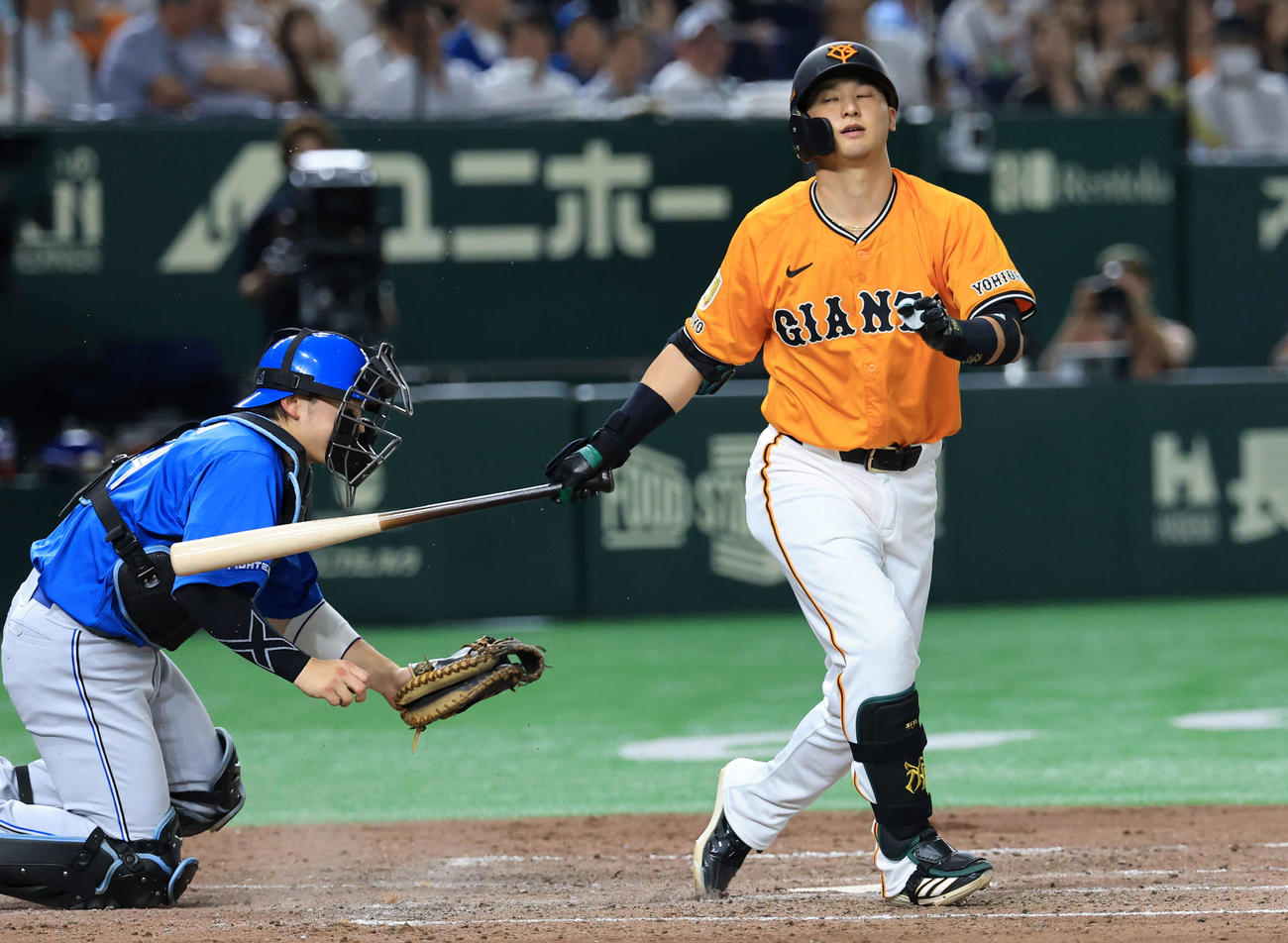 巨人対日本ハム　5回裏巨人無死、吉川は三振に倒れる（撮影・浅見桂子）