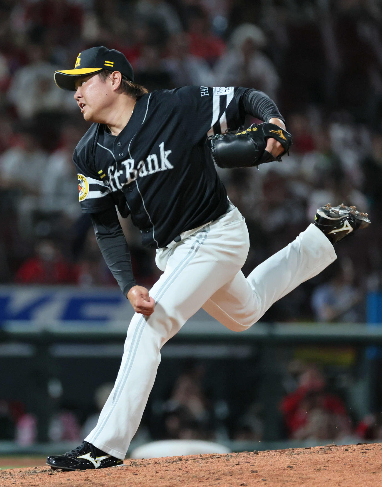 広島対ソフトバンク　9回裏広島、ソフトバンク3番手の津森（撮影・加藤孝規）