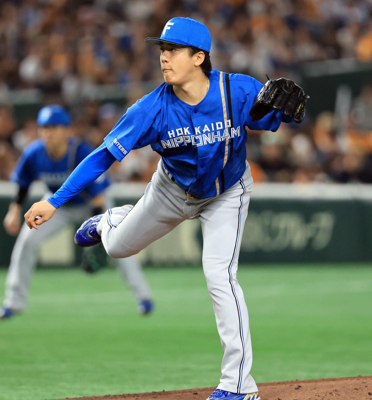 巨人対日本ハム　力投する日本ハム先発の北山（撮影・浅見桂子）
