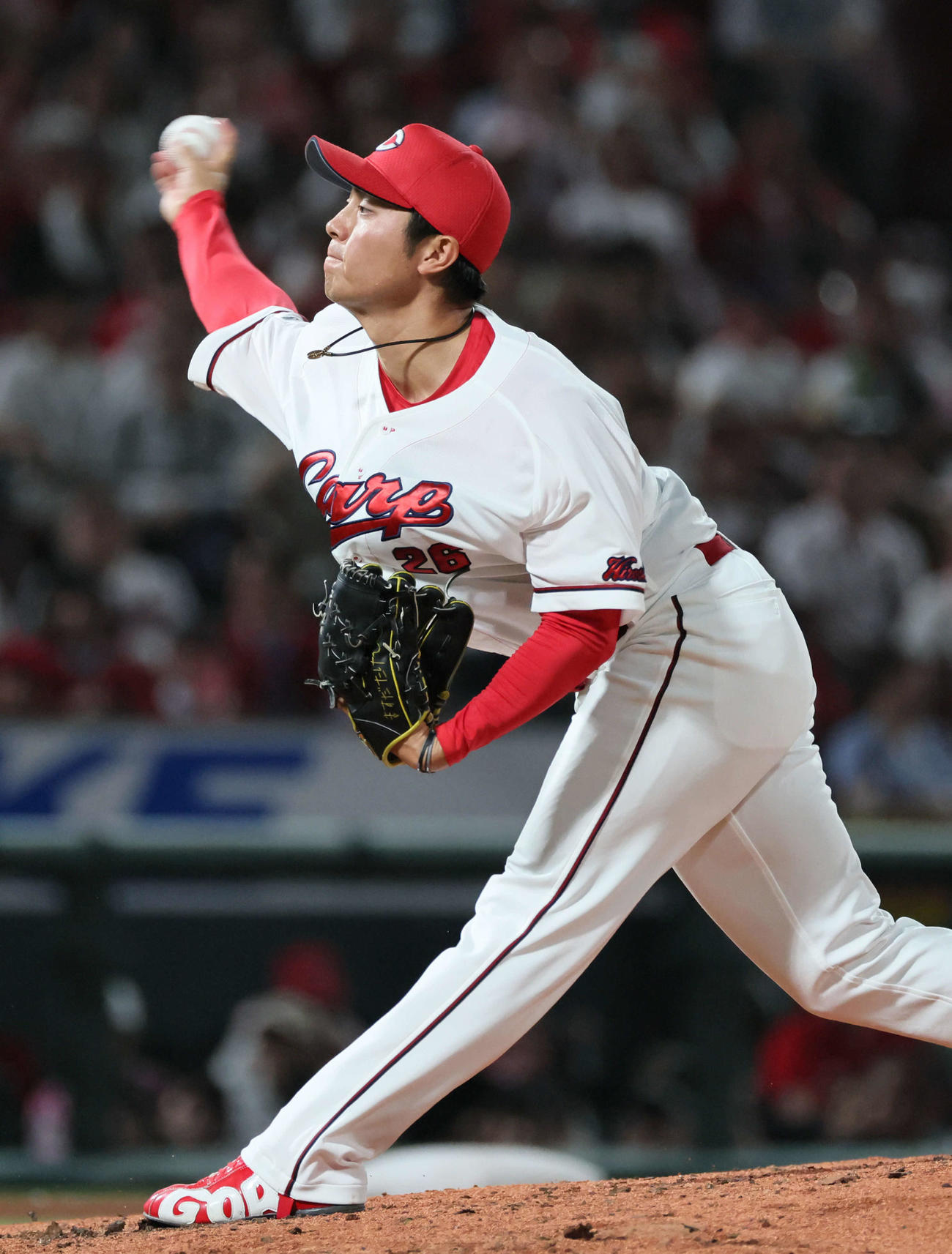 広島対ソフトバンク　6回表ソフトバンク、広島2番手の益田（撮影・加藤孝規）