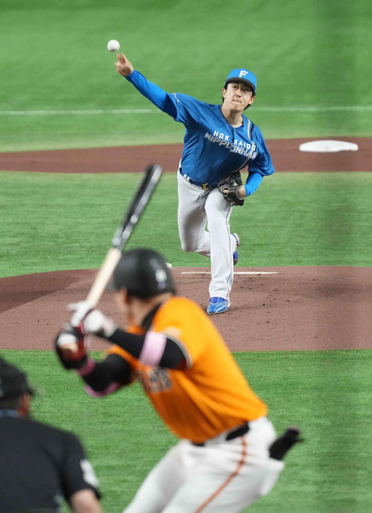 巨人対日本ハム　日本ハム先発の北山（撮影・小沢裕）