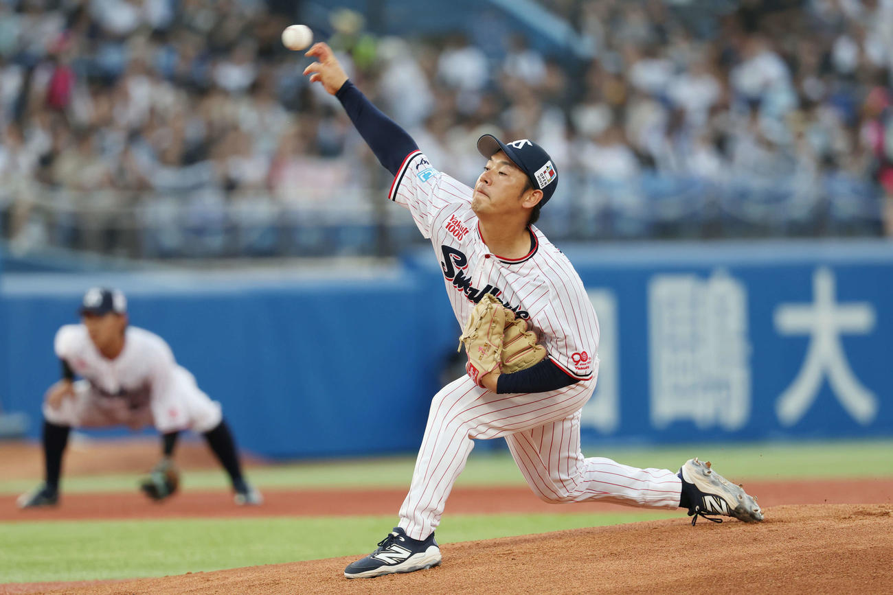 ヤクルト対オリックス　ヤクルト先発の小川（撮影・宮地輝）
