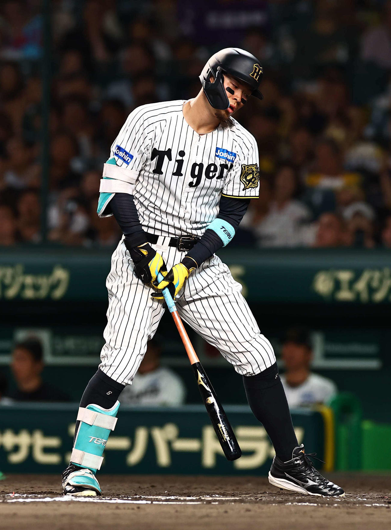 阪神対ソフトバンク　10回裏阪神無死、佐藤輝は三振に倒れる（撮影・上田博志）