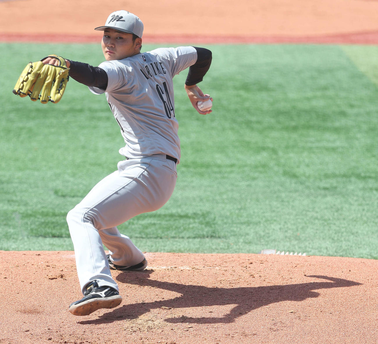 DeNA対ロッテ　先発登板するロッテ広池（撮影・河田真司）