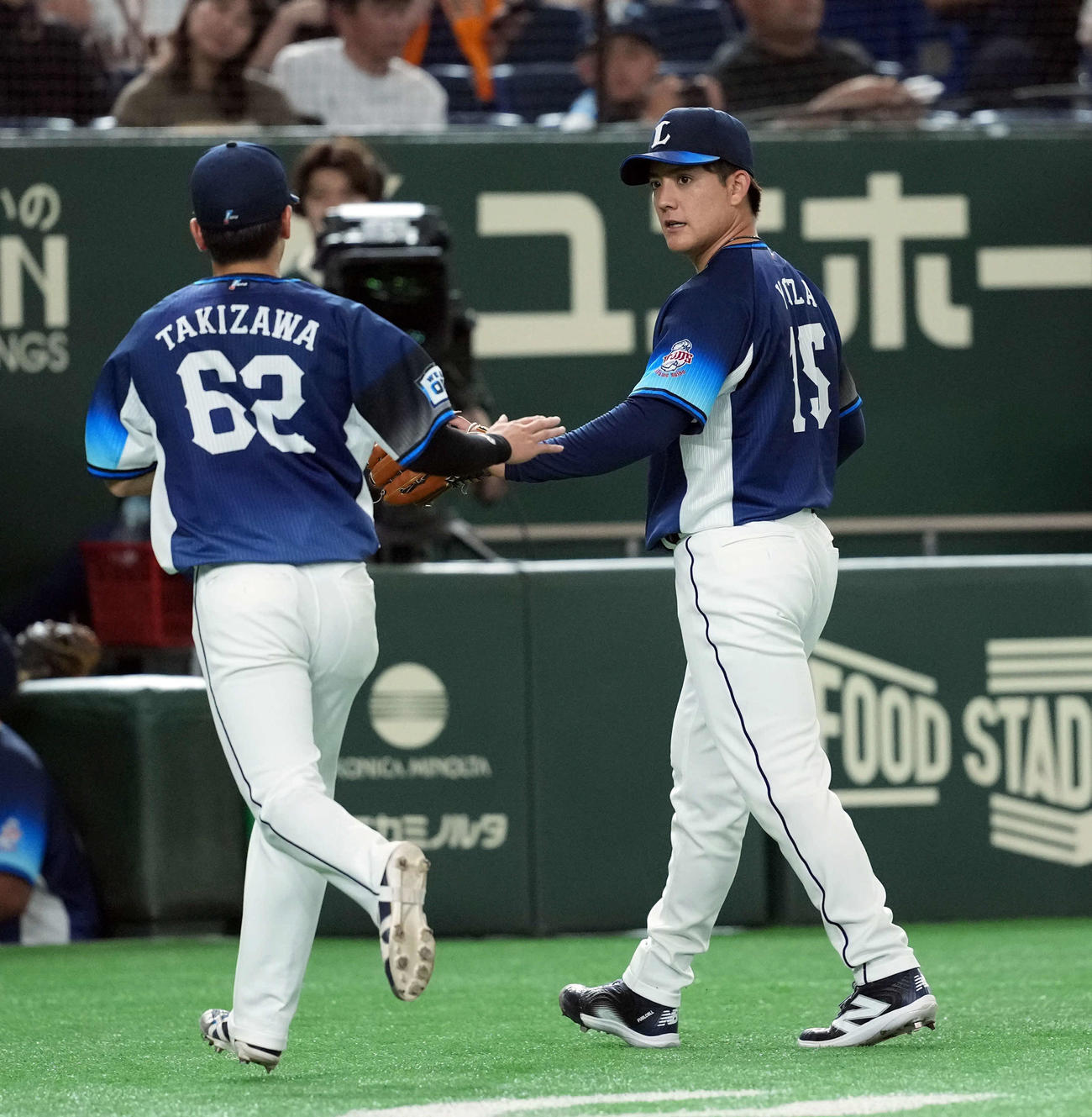 巨人対西武　1回を無失点に抑えた西武の先発与座（撮影・たえ見朱実）
