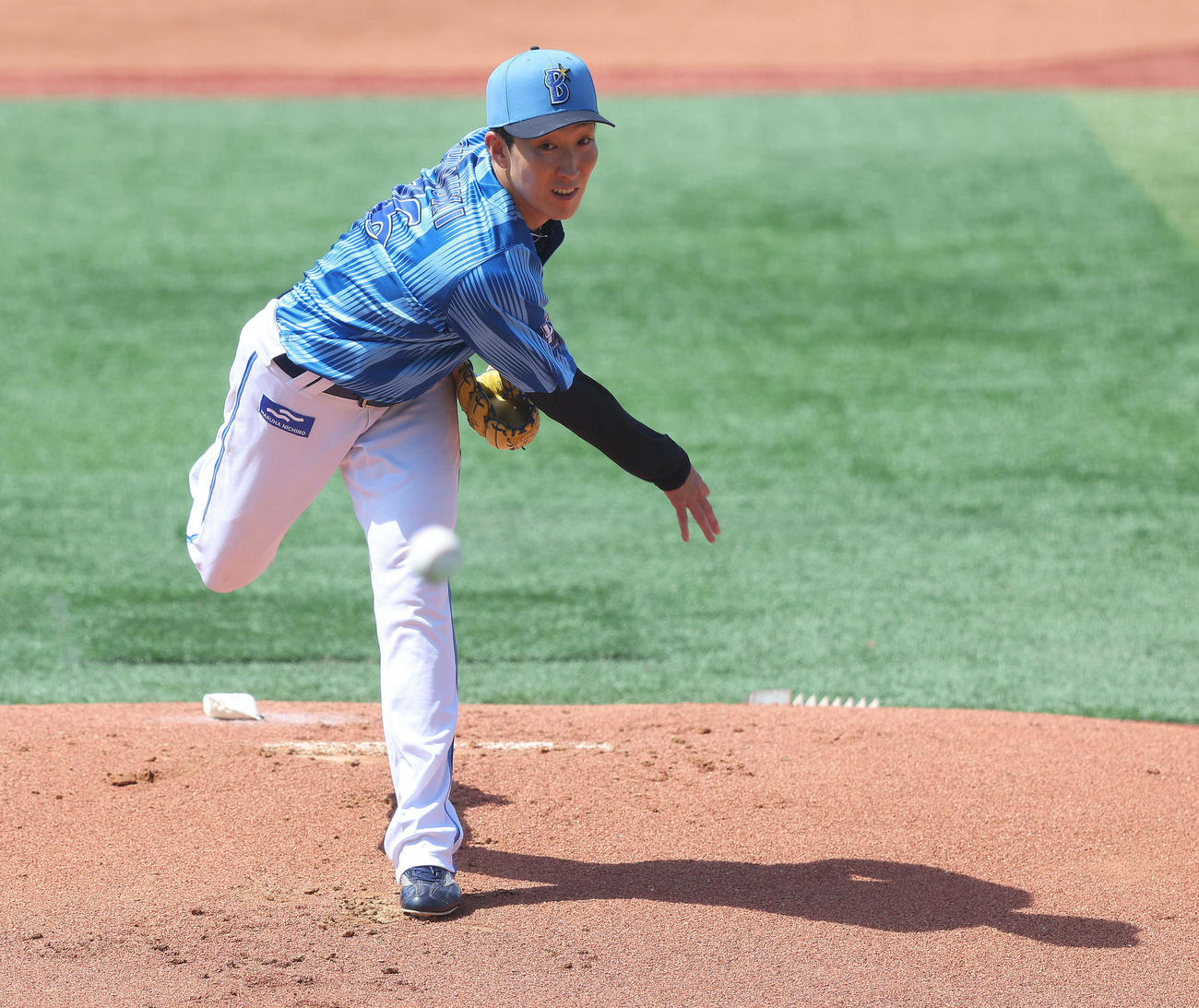 DeNA対ロッテ　先発登板するDeNA大貫（撮影・河田真司）