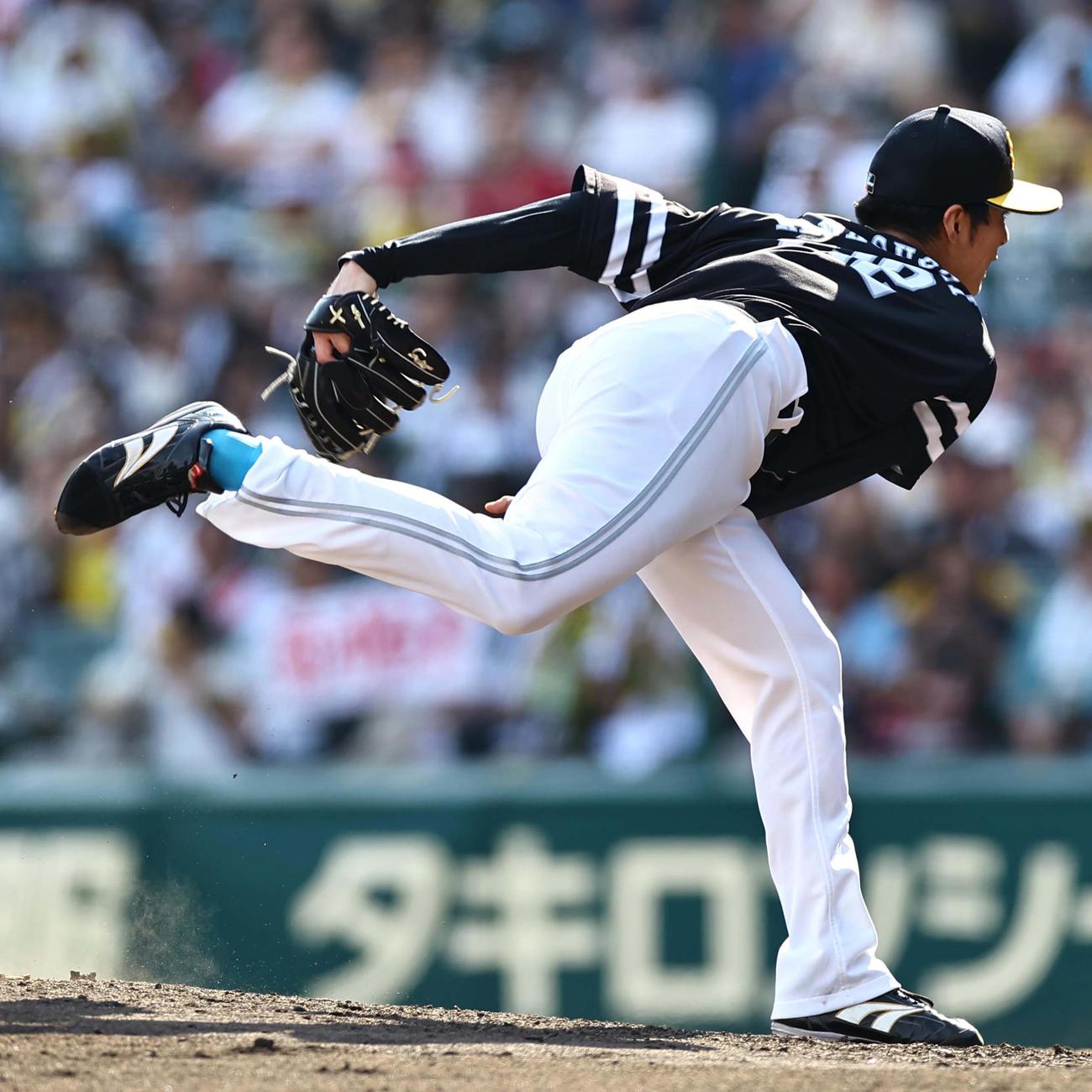 阪神対ソフトバンク　プロ初登板の川口（撮影・上田博志）