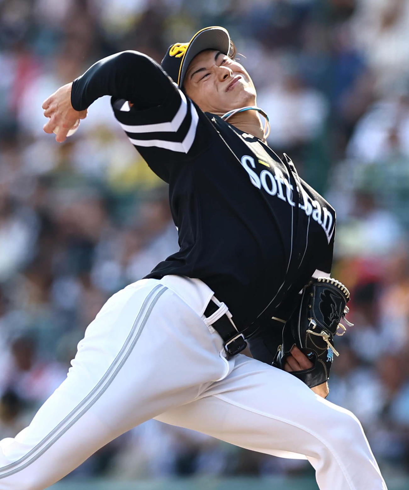 阪神対ソフトバンク　プロ初登板の川口（撮影・上田博志）