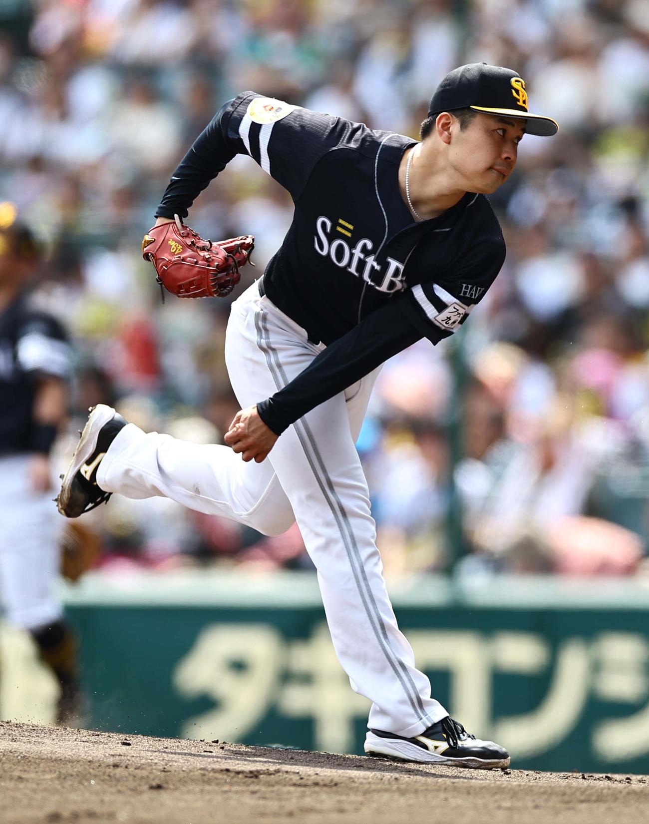 阪神対ソフトバンク　ソフトバンク先発の松本晴（撮影・上田博志）
