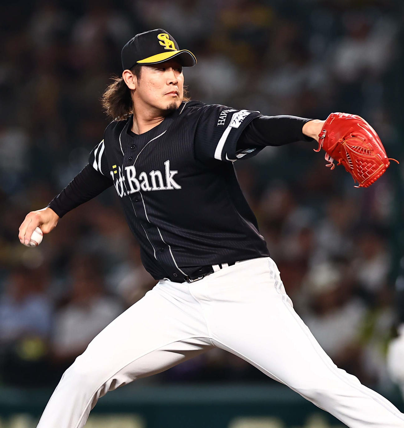 ソフトバンク杉山一樹（2025年6月20日撮影）