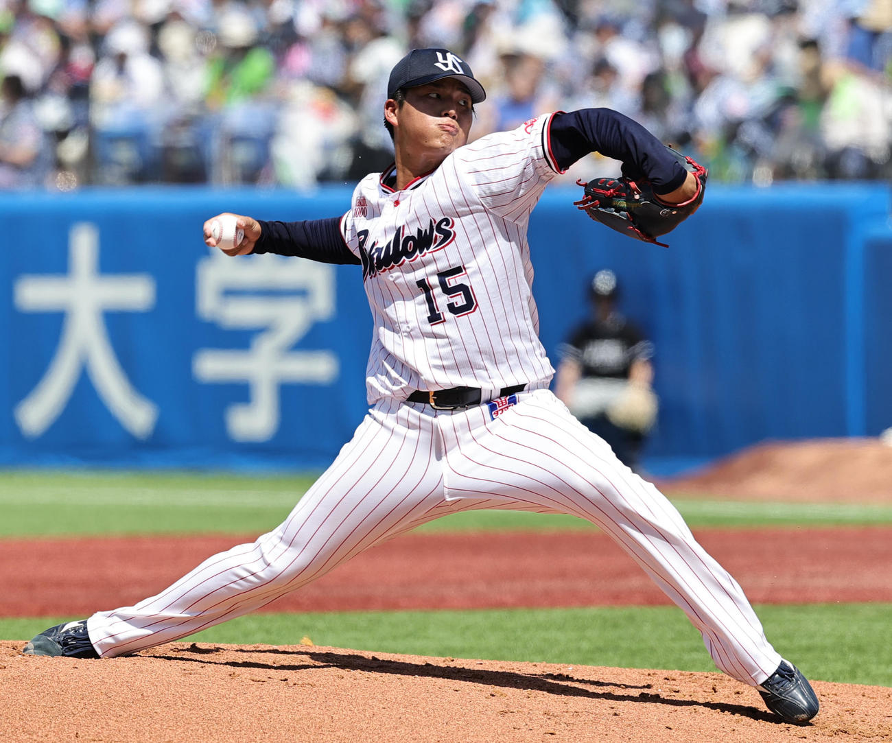 ヤクルト対オリックス　ヤクルト先発の中村優（撮影・野上伸悟）