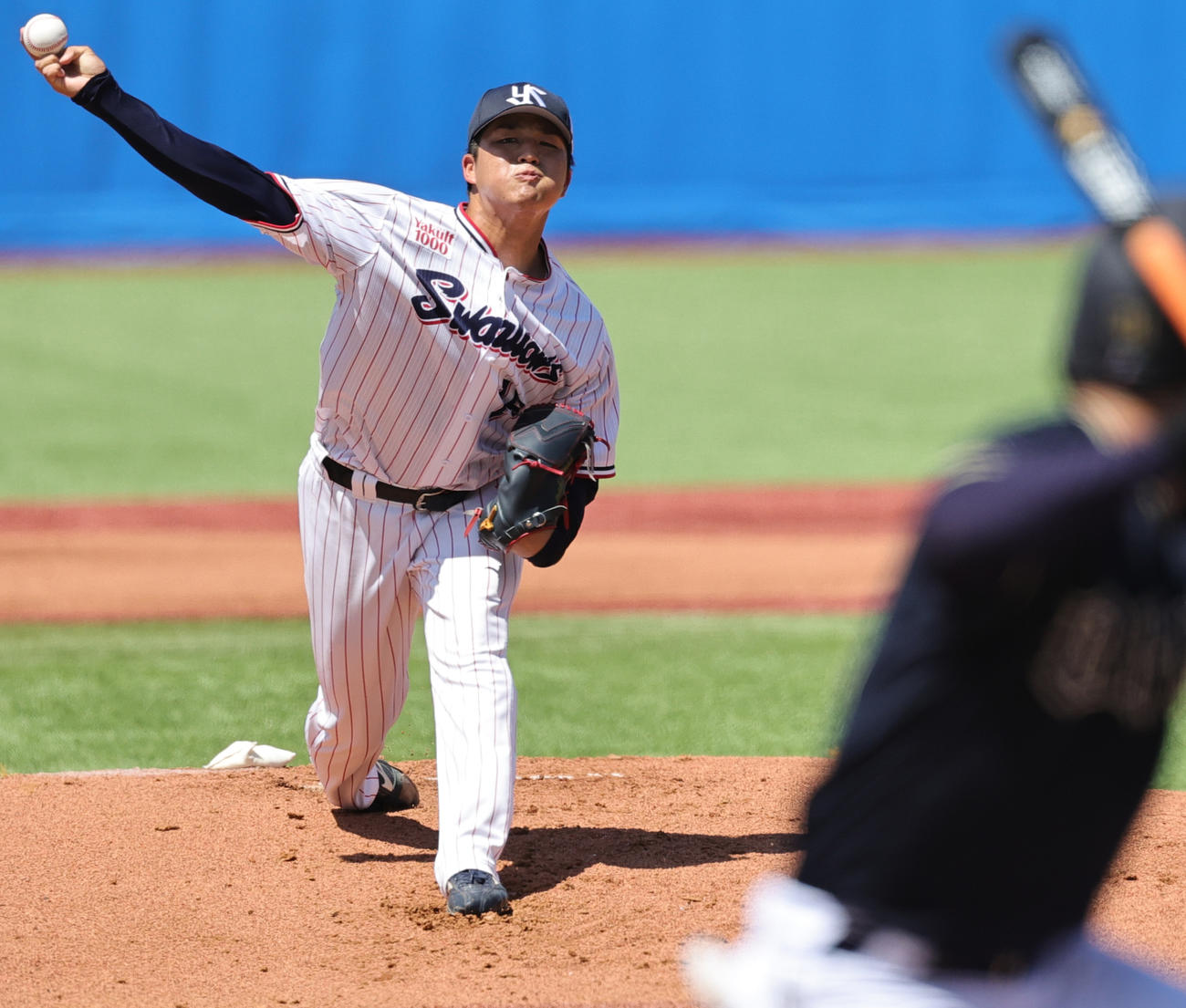 ヤクルト対オリックス　ヤクルト先発の中村優（撮影・野上伸悟）