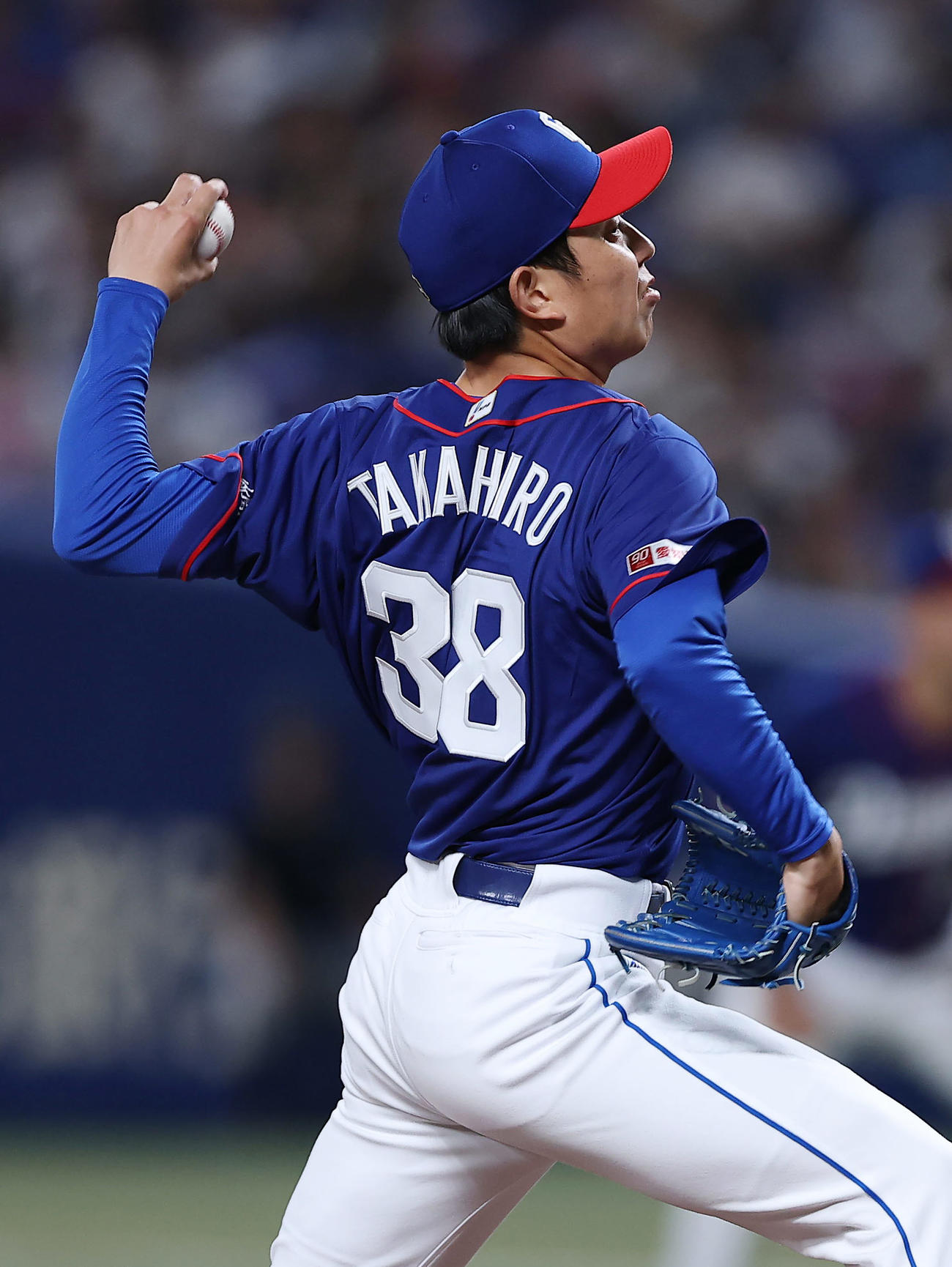 中日対日本ハム　力投する中日先発の松葉（撮影・前田充）