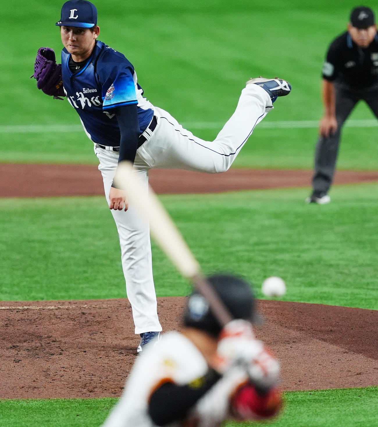巨人対西武　力投する西武武内（撮影・清水貴仁）