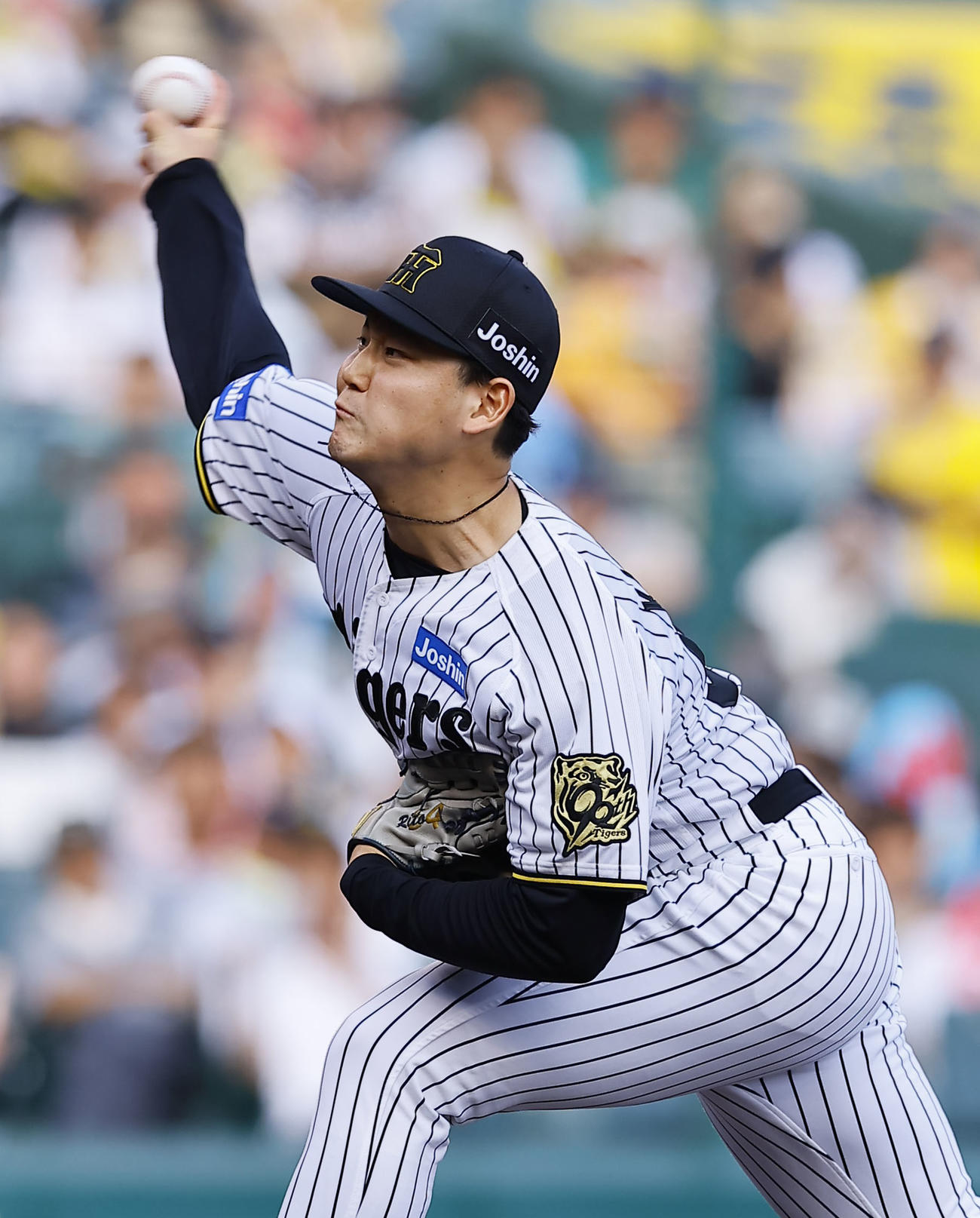 阪神対ソフトバンク　9回に登板した阪神木下（撮影・藤尾明華）