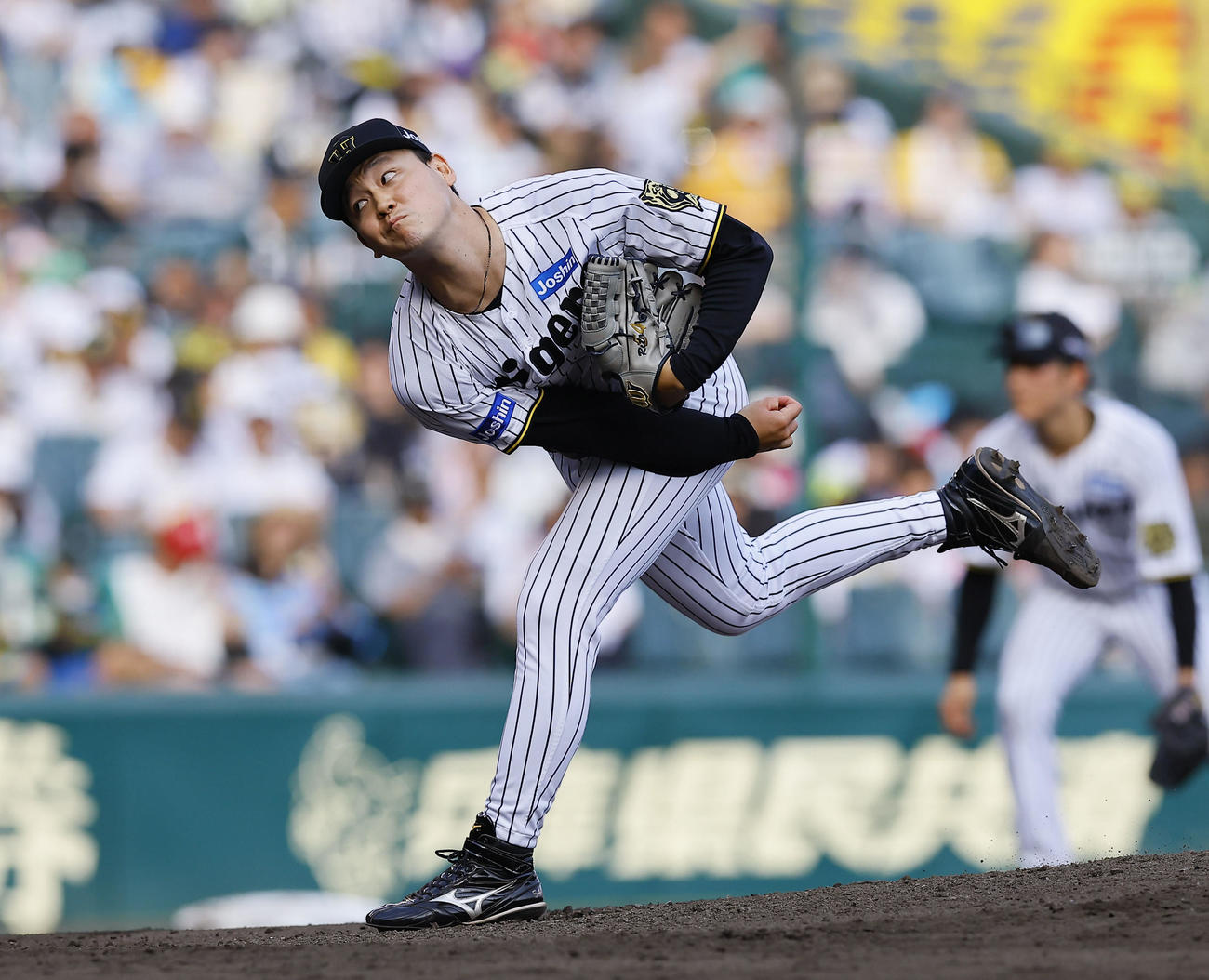 阪神対ソフトバンク　9回に登板した阪神木下（撮影・藤尾明華）