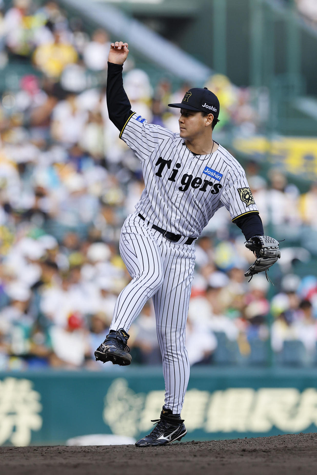 阪神対ソフトバンク　9回に登板した阪神木下（撮影・藤尾明華）
