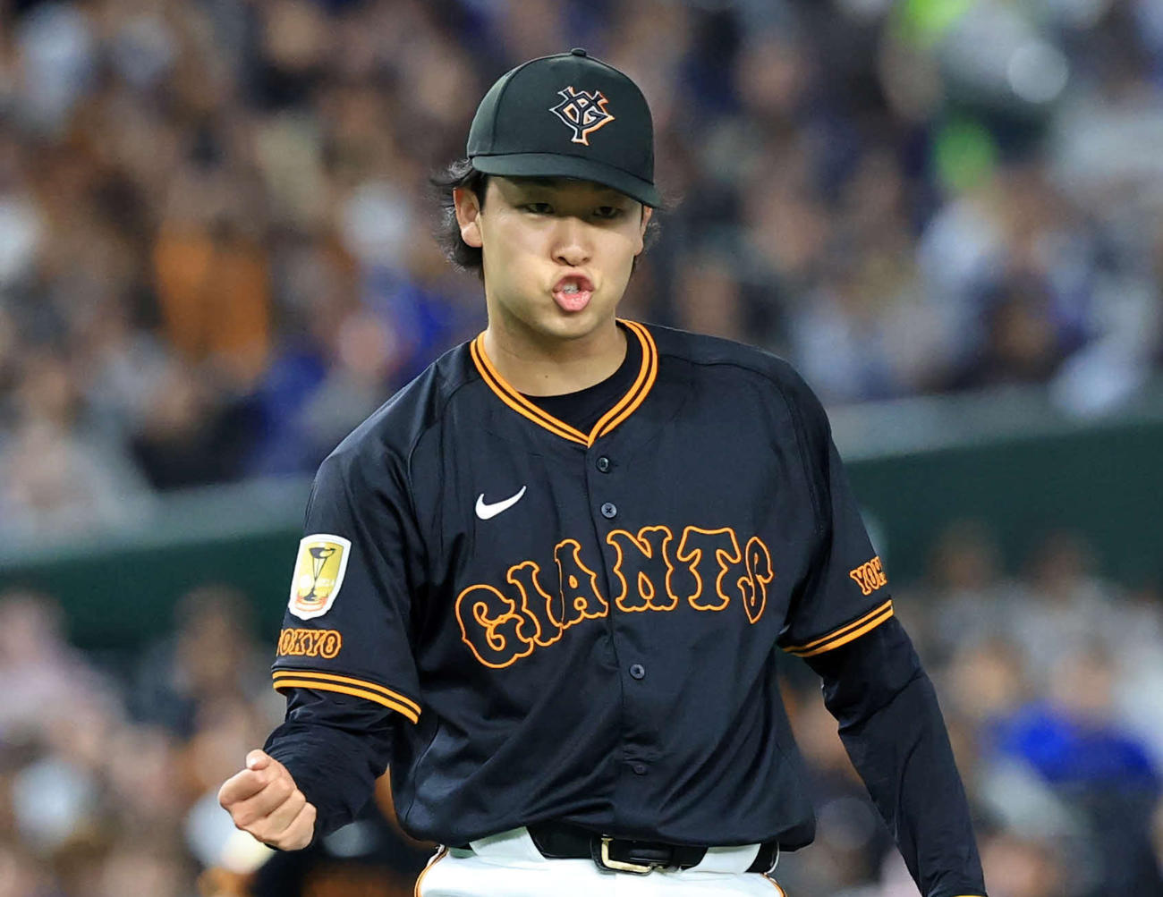 4月16日DeNA戦、7回無失点で勝利投手となった巨人山崎伊織