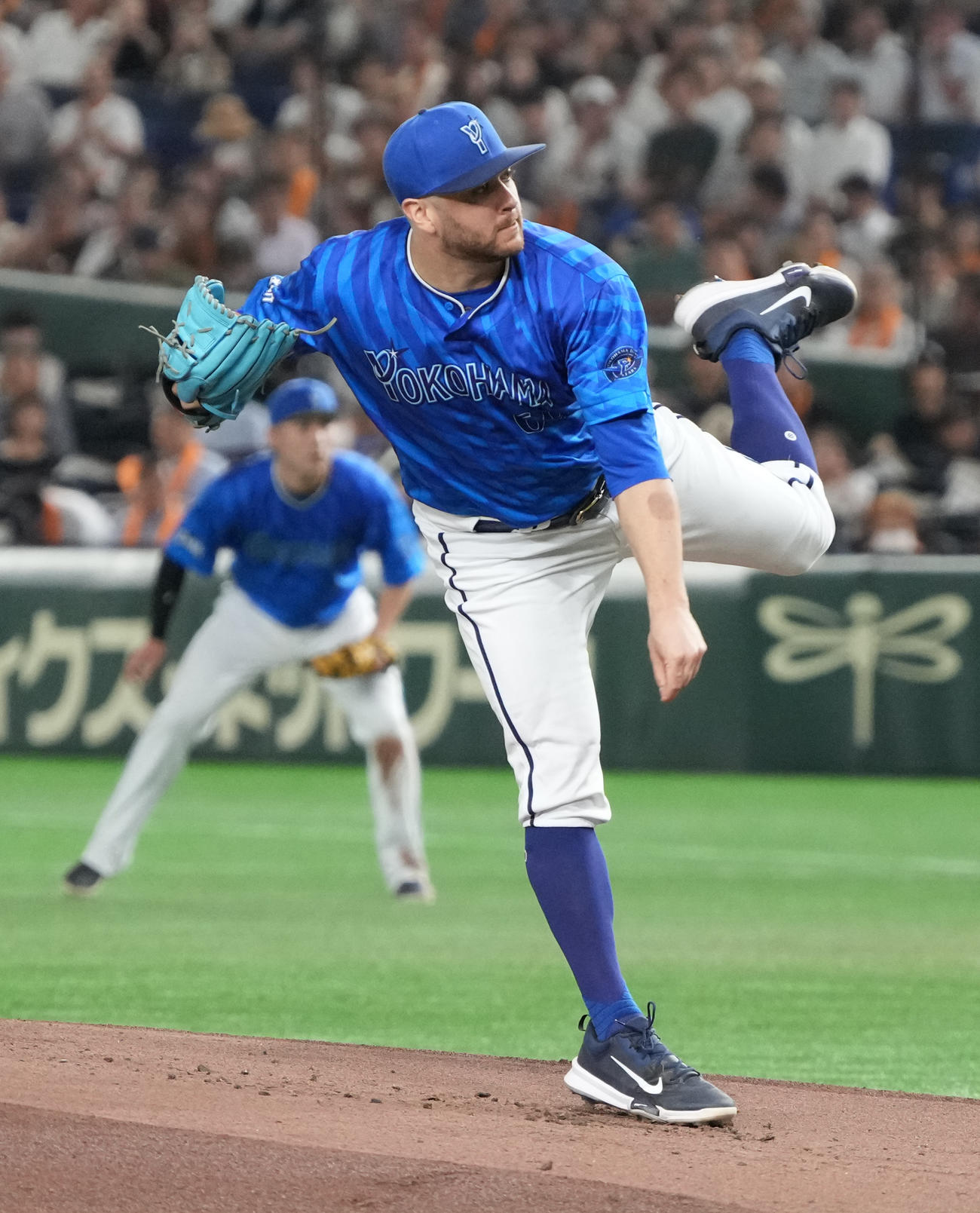 巨人対DeNA DeNA先発のケイ（撮影・小沢裕）