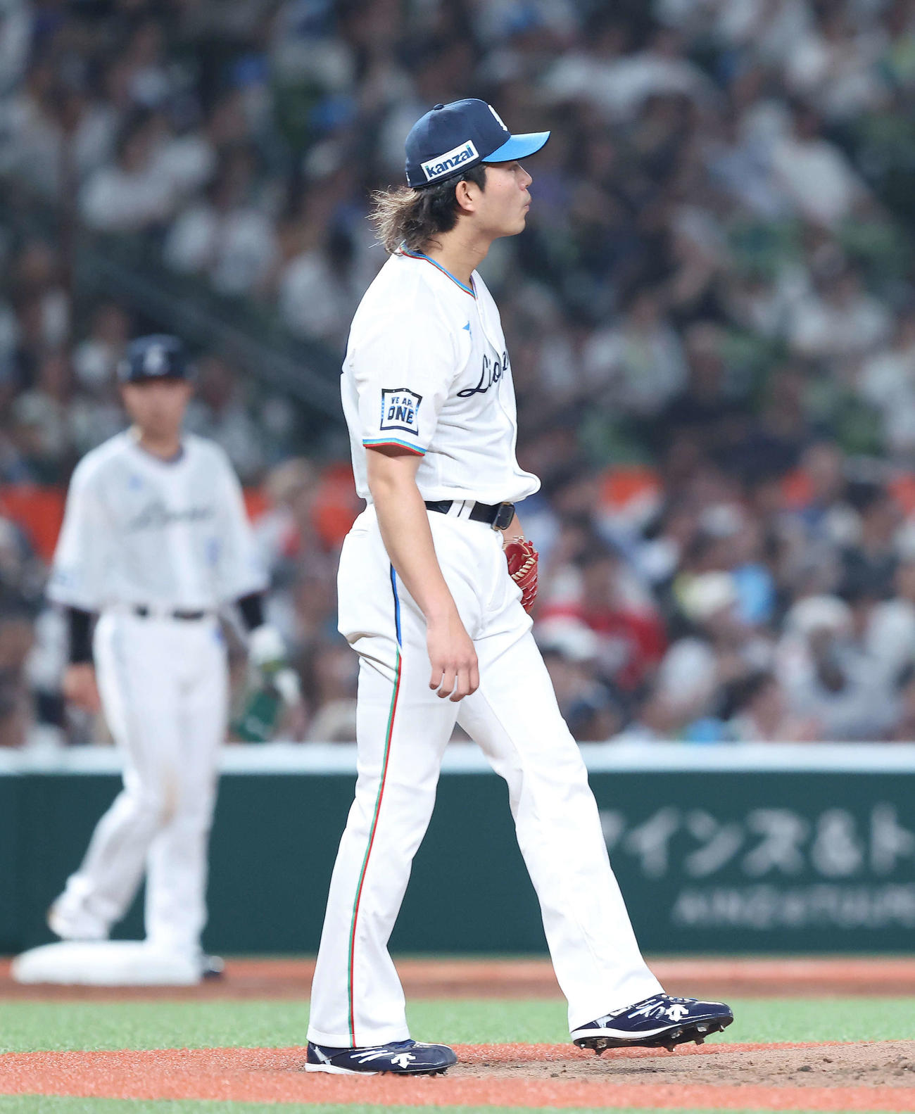 西武対日本ハム　4回表日本ハム無死、田宮に右中間ソロ本塁打を浴びる今井（撮影・河田真司）