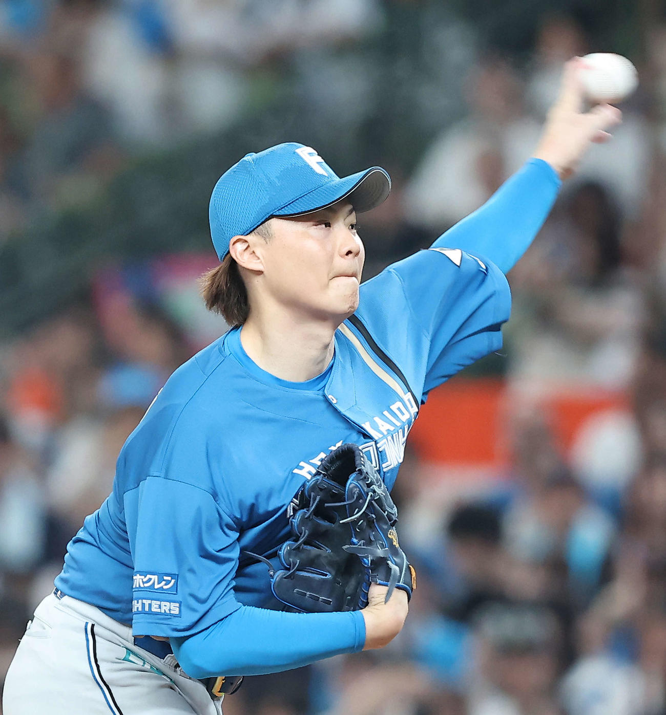 西武対日本ハム　先発登板する日本ハム山崎（撮影・河田真司）