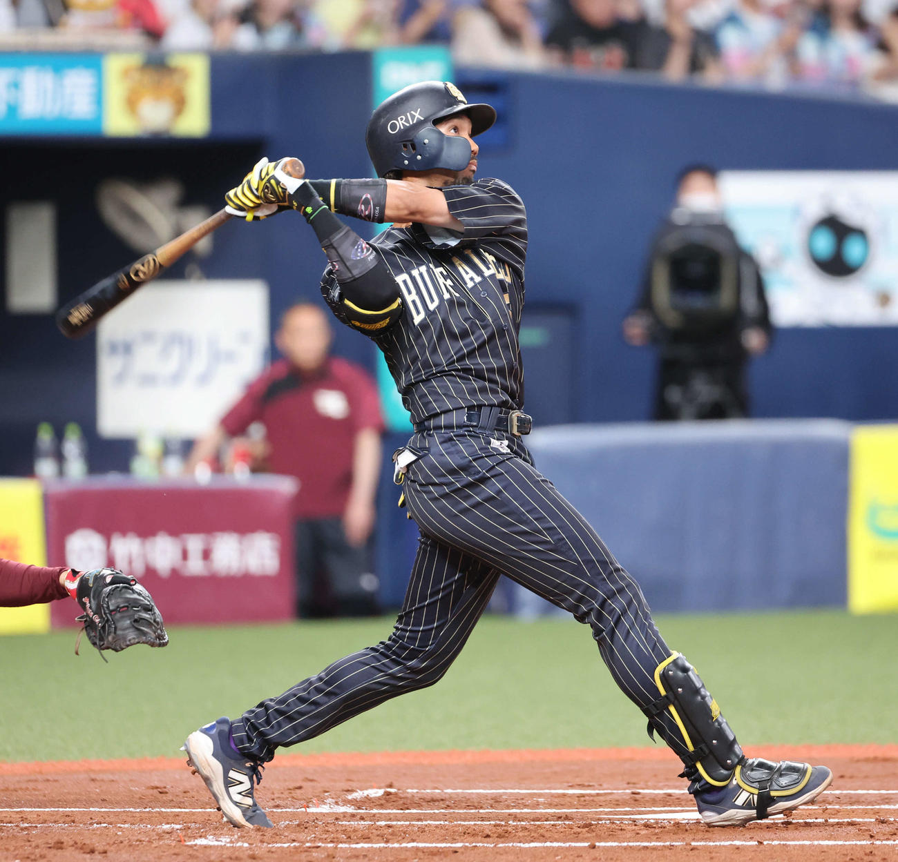 オリックス対楽天　1回裏オリックス無死、宗は右越えに2者連続本塁打を放つ（撮影・西尾就之）