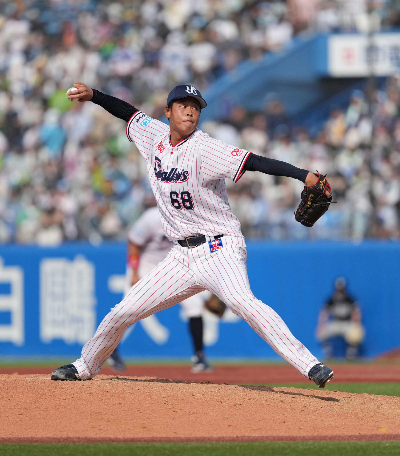ヤクルト対阪神　ヤクルト4番手の丸山翔大（撮影・井上学）