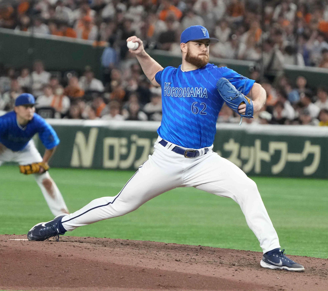 巨人対DeNA DeNA2番手で登板したウィック（撮影・小沢裕）