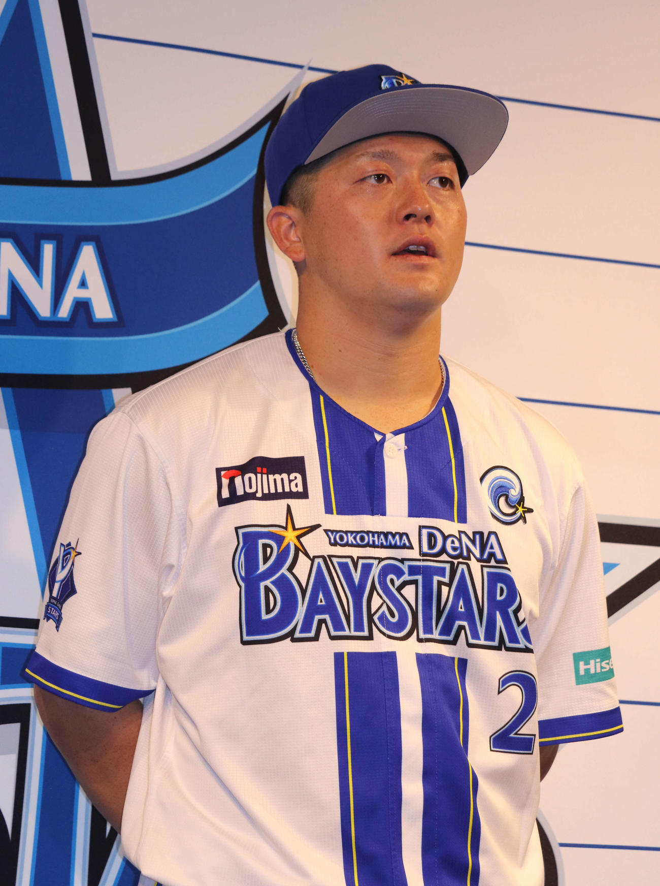 オールスターにファン投票の二塁手部門で選出されたDeNA牧（撮影・小早川宗一郎）