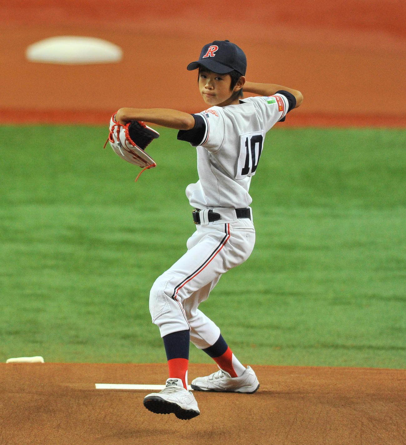 全パ対全セ　始球式を行う当時小学6年生の太田椋（2012年7月20日撮影）