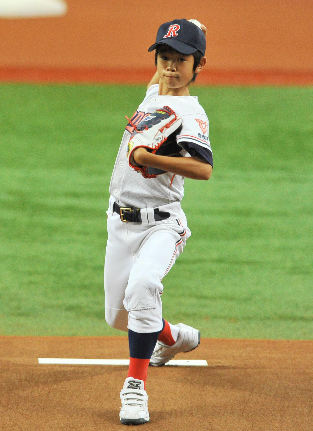 全パ対全セ　始球式を行う当時小学6年生の太田椋（2012年7月20日撮影）